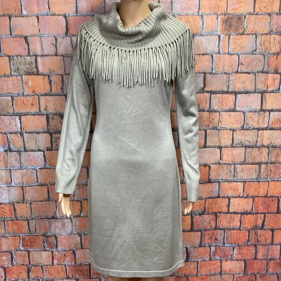 Calvin klein cowl neck sweater dress sales